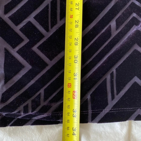 VINCE Camuto Purple Velvet Geometric Shift Dress Size  4 - Picture 13 of 16